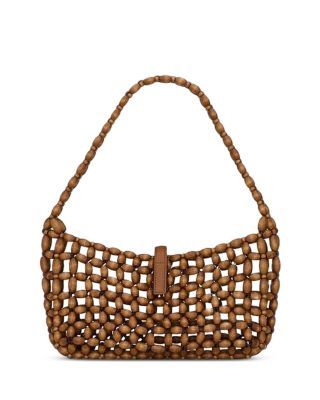 Le 5 A 7 Beaded Wood Shoulder Bag