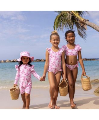 Girls' Pink Lagoon LS Sunsuit - Baby