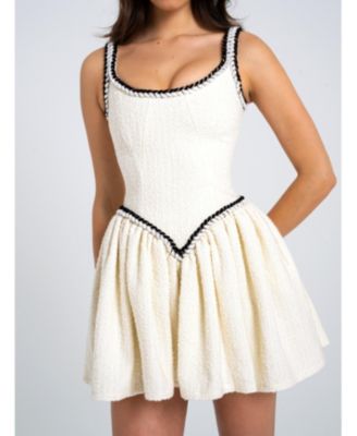 Coco Boucle Tweed V Waist Mini Dress