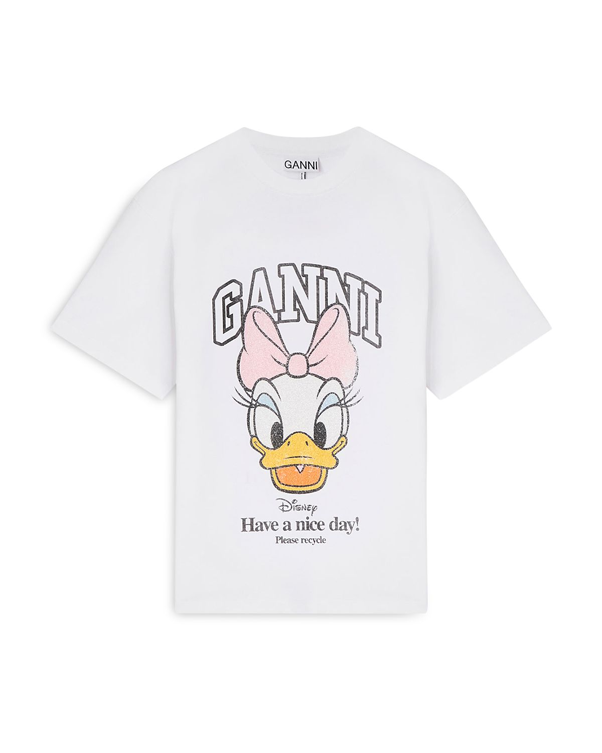 Ganni Daisy Duck Graphic Baby Fit Tee