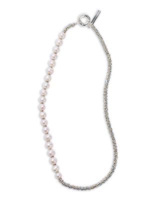 Paris Diamond Crystal & Cultured Freshwater Pearl Strand Necklace, 19.6"