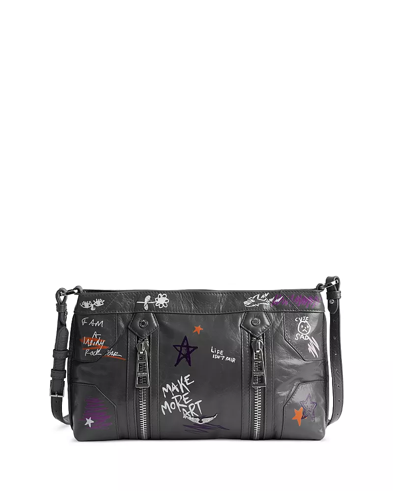 Zadig & Voltaire x Humberto Cruz Sunny Moody Vintage Patent Leather Shoulder Bag