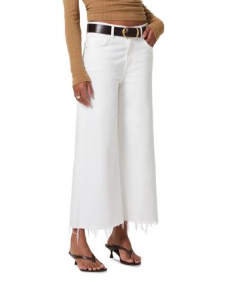 Lyra Wide Leg Cropped Jeans in Soft White