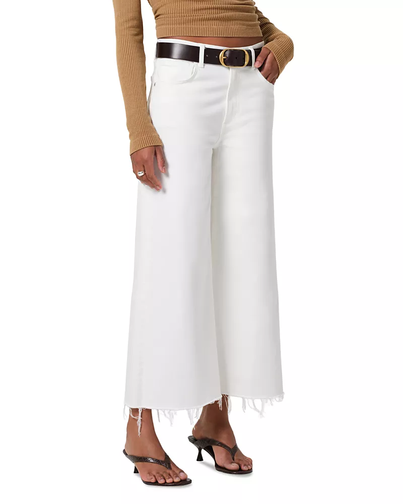 Citizens of Humanity Lyra Wide Leg Cropped Jeans in Soft White