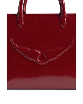 Angel Tote Crinkled Patent Leather Tote