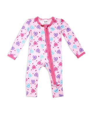 Girls' Candy Heart Lace Zip Coverall - Baby