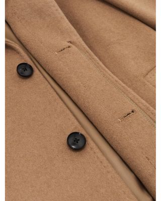 Empire Long Sleeve Relaxed Fit Wool Blend Overcoat