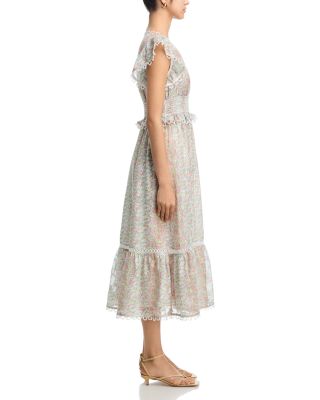 Ditsy Floral Short Sleeve Midi Dress - Exclusive