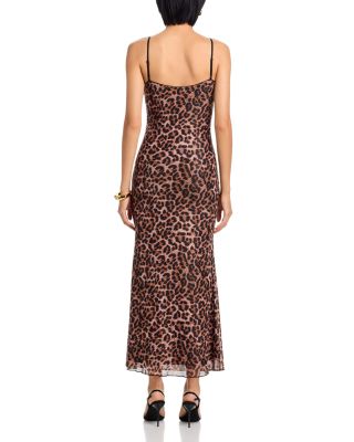 Leopard Mesh Maxi Dress - Exclusive