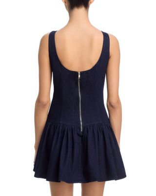 Denim Drop Waist Mini Dress - Exclusive