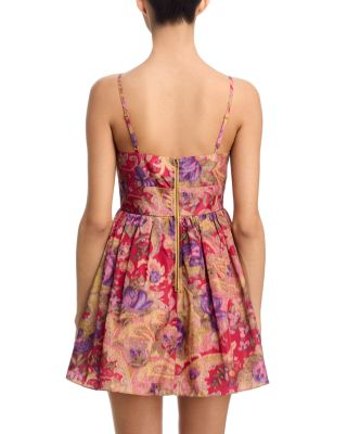Sleeveless Rose Jacquard Mini Dress - Exclusive