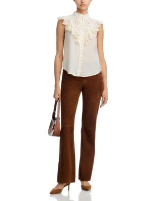 Lace Flutter Sleeve Top - Exclusive