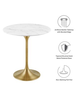Lippa Round Artificial Marble Side Table