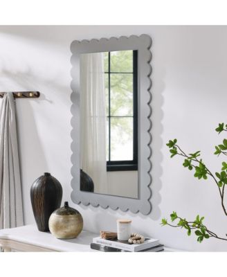 Emmeline Scalloped Rectangle Wall Mirror