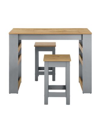 Galley Kitchen Island and Stool, Set of 3