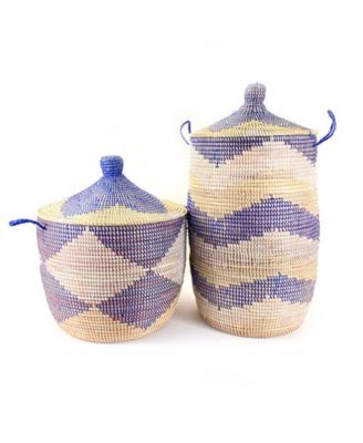  Dou Lid Storage Basket Chevron