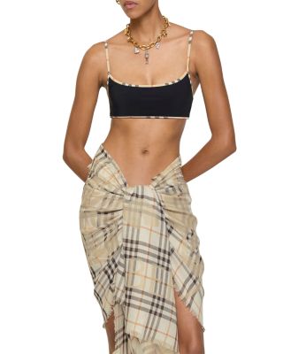 Starla Check Trim Bikini Top