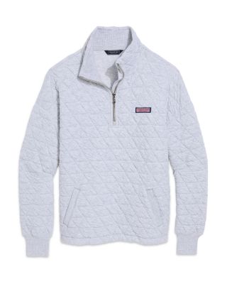 Quilted Quarter Zip Sweatshirt