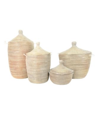  Dou Lid Monochrome Low Storage Basket