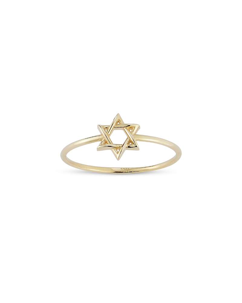 Bloomingdale's Fine Collection Star of David Ring in 14K Yellow Gold