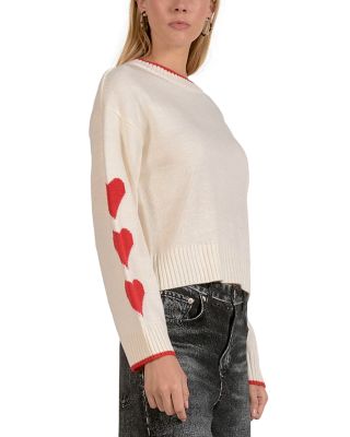 Crewneck Heart Sleeve Sweater