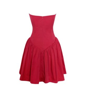  Sacha Drop Waist Corset Puffy Mini Dress