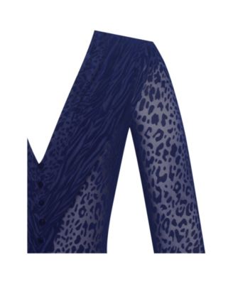  Ilyse V-Neck Plunge Animal Print Mermaid Hem Maxi Dress