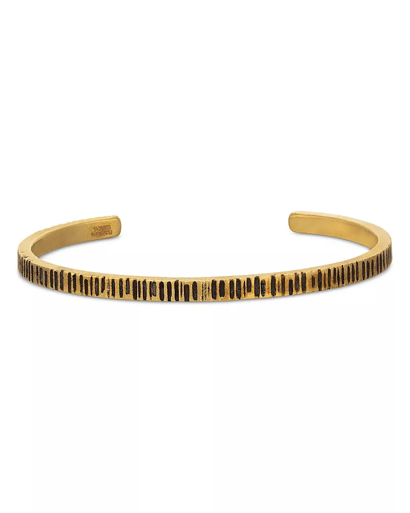 John Varvatos Men's Brass Notched Cuff Bracelet