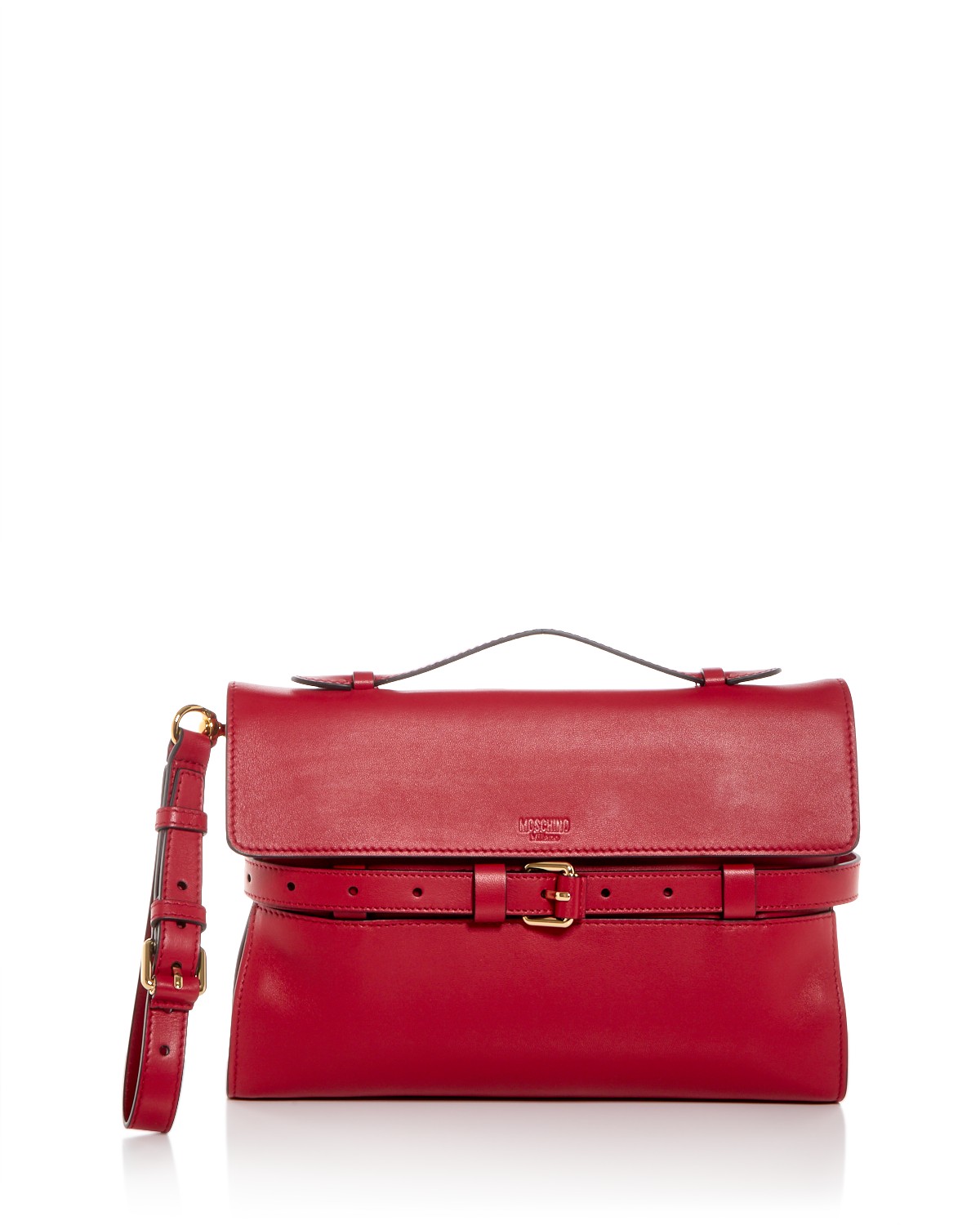 Tie Me Leather Clutch