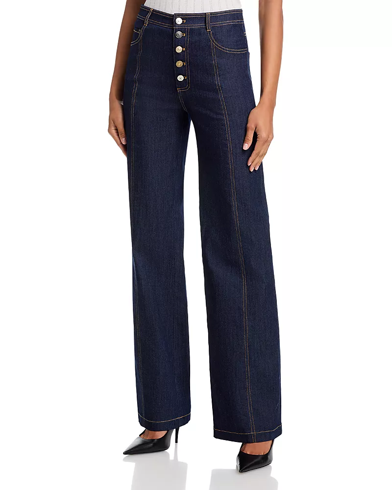 Cinq a Sept Button Front Francine Jeans in Indigo