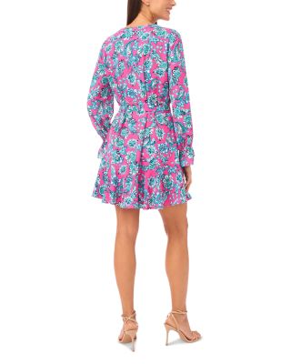 V Neck Tie Waist Dress