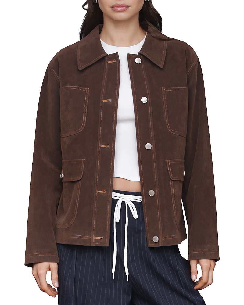 Avec Les Filles Faux Suede Barn Jacket