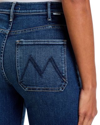 The Hustler Roller Patch Pocket High Rise Wide Leg Jeans in One Last Shot