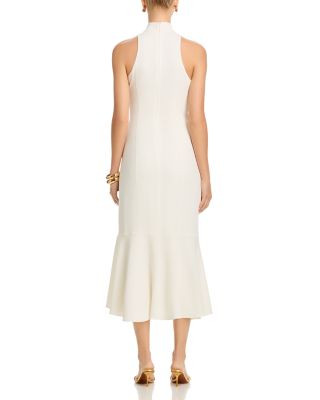 Crepe Rori Tie Waist Turtleneck Dress