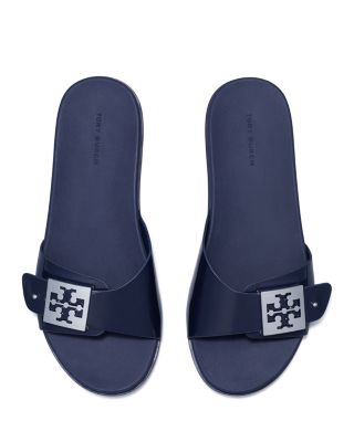 Women's Slip On Buckled Slide Sandals