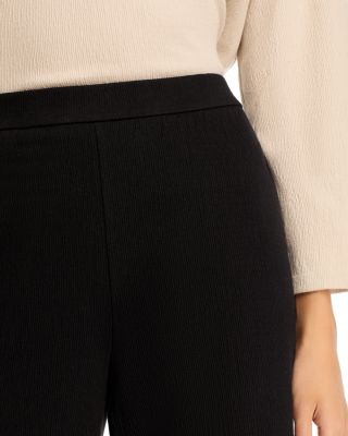 Crinkled Jersey Wide Leg Ankle Pants