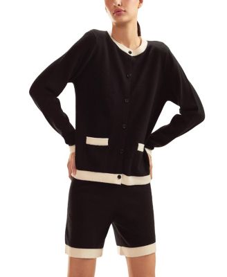  Wool Cashmere 2 Tones Cardigan