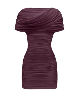 The Draped Shoulder Mini Dress