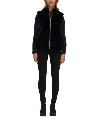 Reversible Select Shearling Lamb Vest with Loro Piana Wool and Cashmere Quilted Down Back