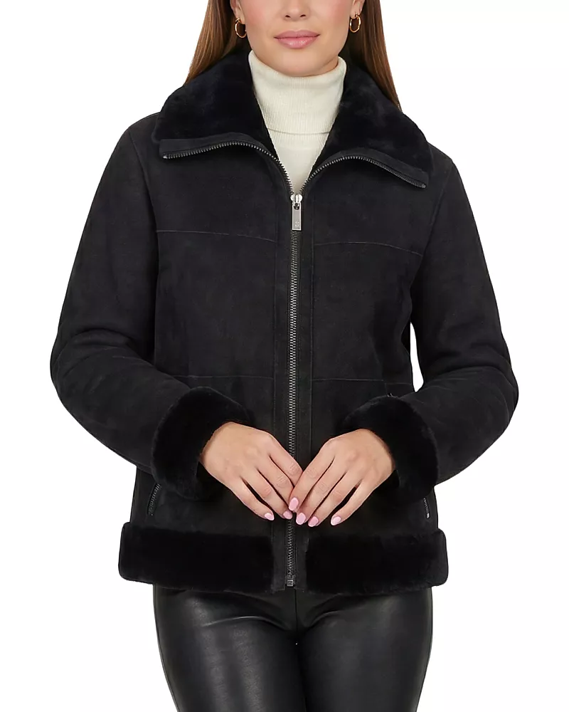Gorski Merino Shearling Lamb Zip Jacket