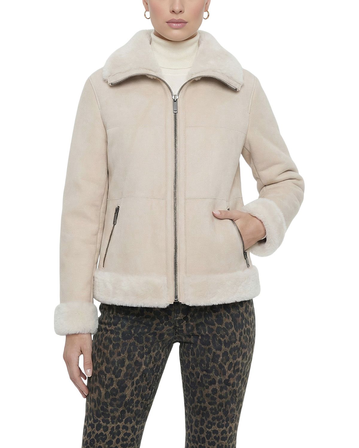 Gorski Merino Shearling Lamb Zip Jacket