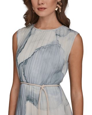 Sleeveless Pleated Midi Dress