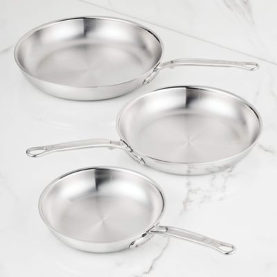ProBond&reg; Luxe Professional Clad Stainless Steel Skillets, Set of 3