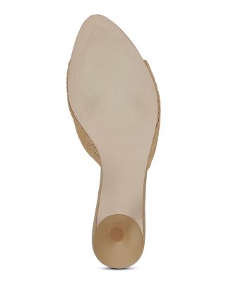 Women's Raffia Mid Heel Mules