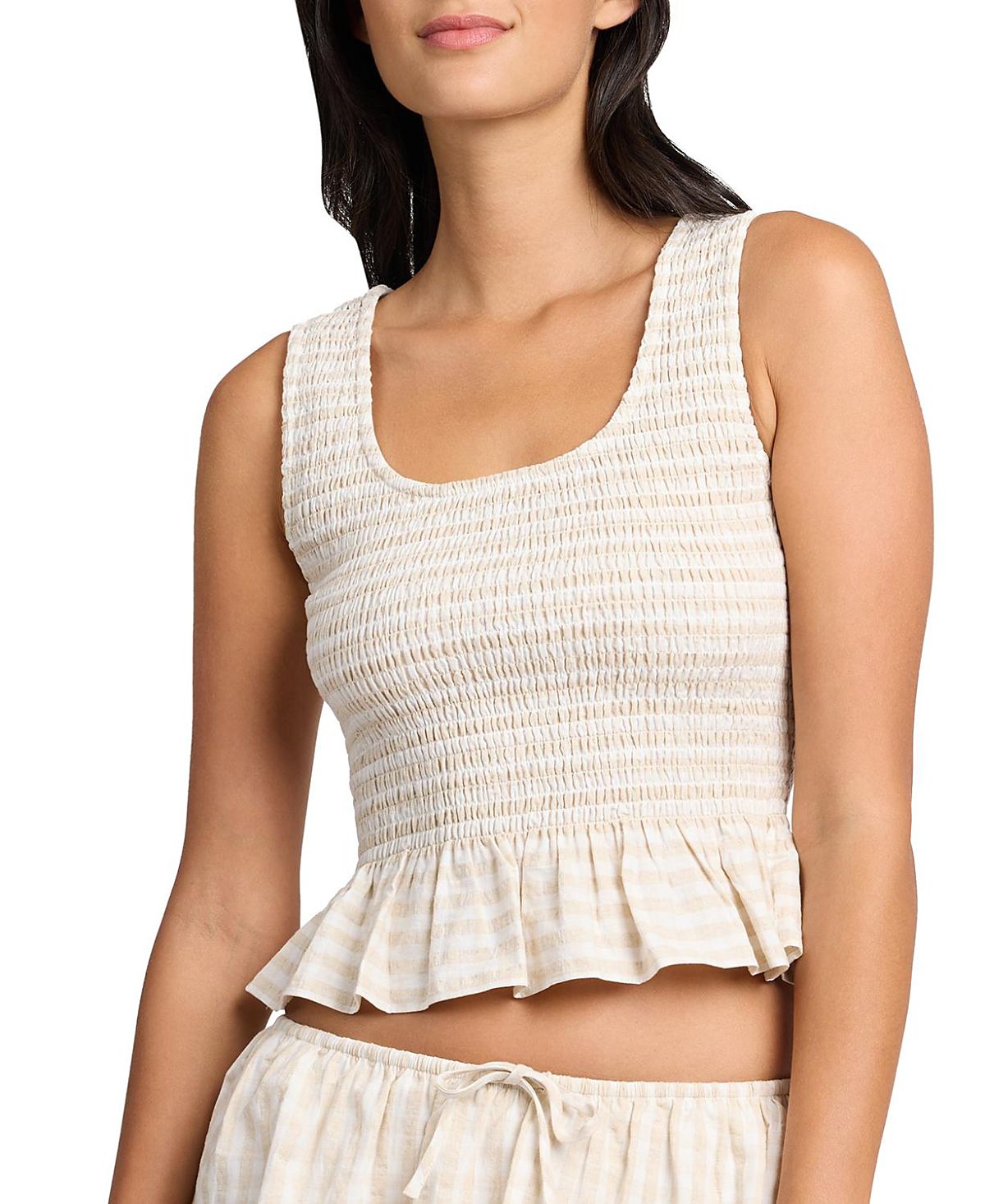 Onia Air Linen Smocked Tank