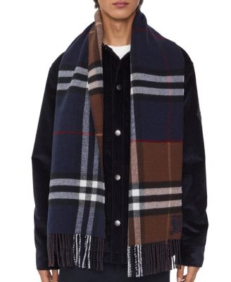  Contrast Check Cashmere Scarf