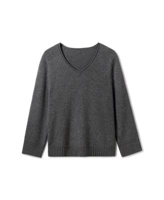  Oversized V-Neck Cashmere Sweater