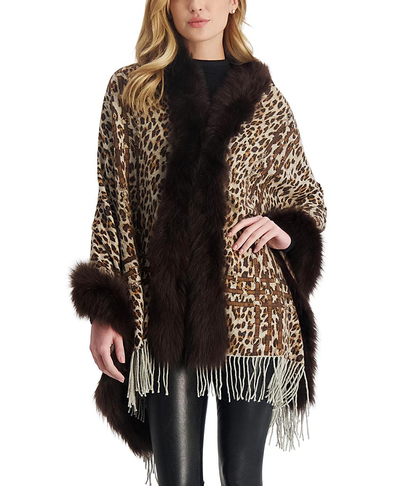 Gorski Double Face Select Cashmere Stole with Toscana Shearling Lamb Trim