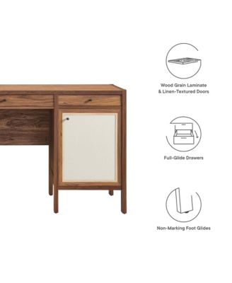 Capri 58" Wood Grain Office Desk