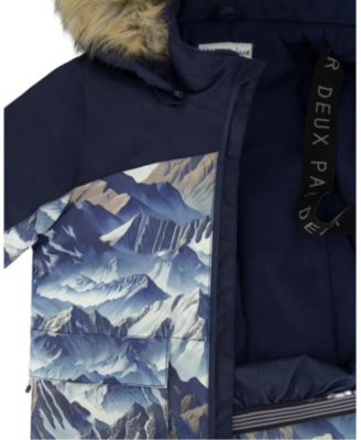 Boys' Two-Piece Play Snowsuit with Printed Colorblocked Jacket - Little Kid, Big Kid